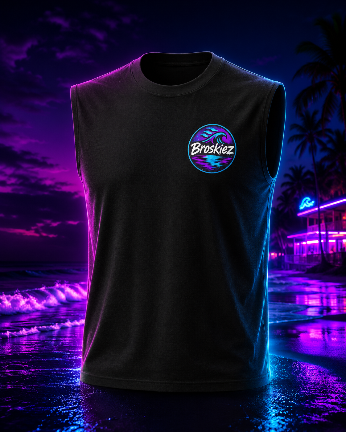 Broskiez Twilight Wave Muscle Tee